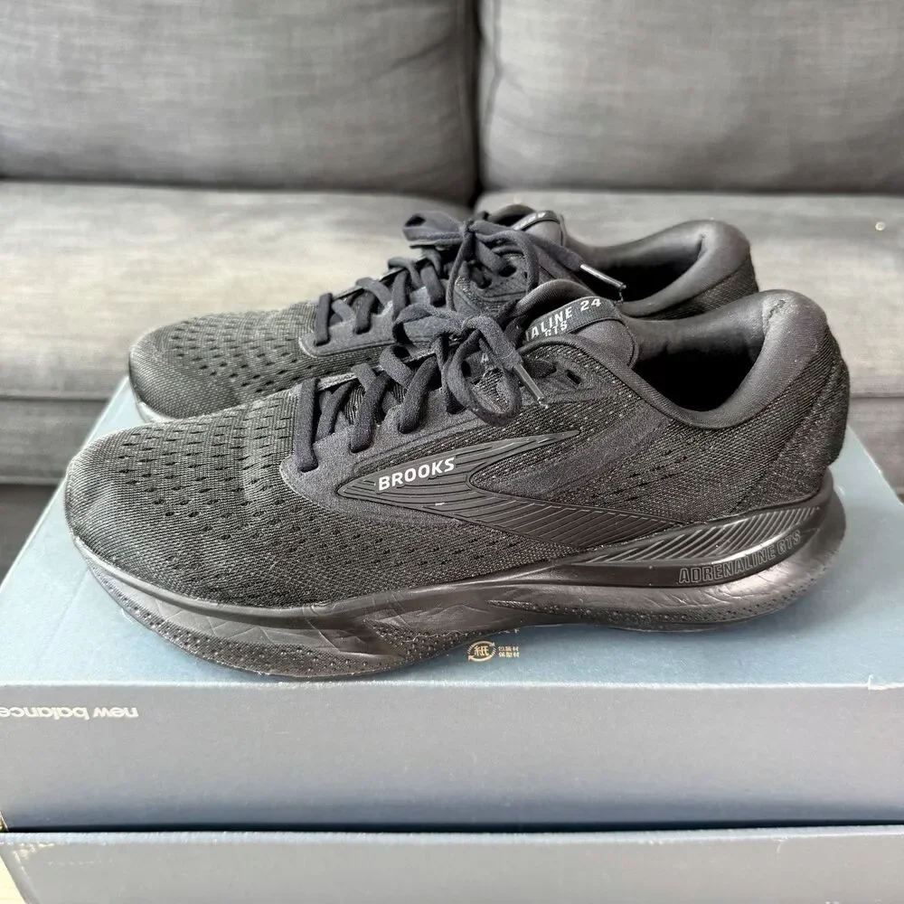 Brooks Adrenaline GTS 24 Wide Black Running Shoes Women's Size 10 Wide